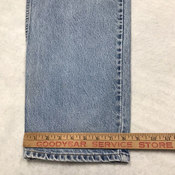 90s LEVIS 550 Jeans Men 36x30 Relaxed Straight Light Wash Denim Blue Mexico - Picture 15 of 16